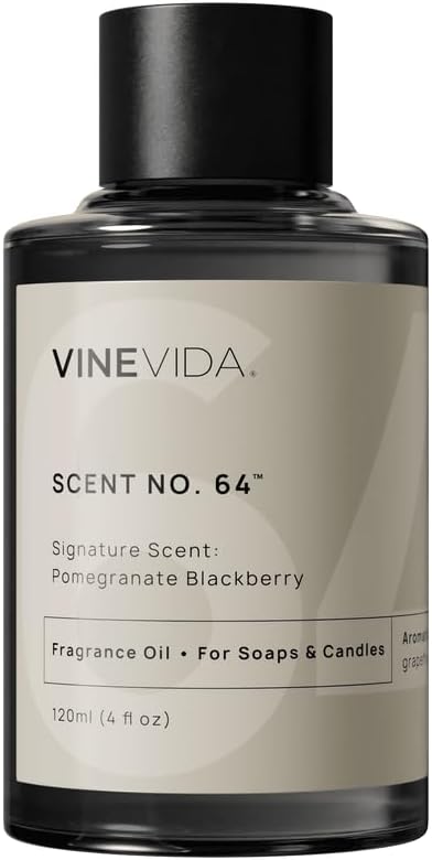 VINEVIDA [4oz] NO. 64 Fragrance Oil for Candle Making - Made in USA Oil Scents - Scents for Soap Making - Candle Fragrance Oil
