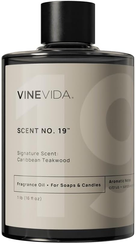 VINEVIDA [16oz] Caribbean Teakwood Fragrance Oil for Candle Making and Soap Making - Premium Candle Scents for Soy Candles