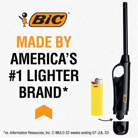 BIC EZ Load Lighter, Reloadable Multi Purpose Lighter, Pack with 10 BIC EZ Load Long Lighter Shell and 10 BIC Maxi Pocket Lighters 10-Pack (Colors May Vary), Assorted