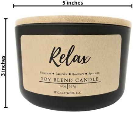 Wicks & Wine Candle (Relax)