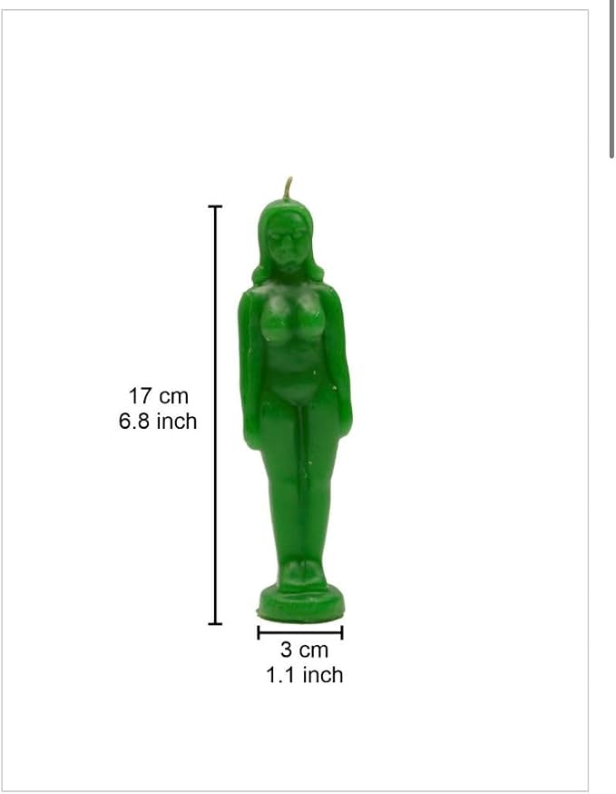 Green Female Body Candle – Abundance, Prosperity & Growth Candle for Manifestation, Success & Balance – Goddess Figure Spiritual Decor Gift