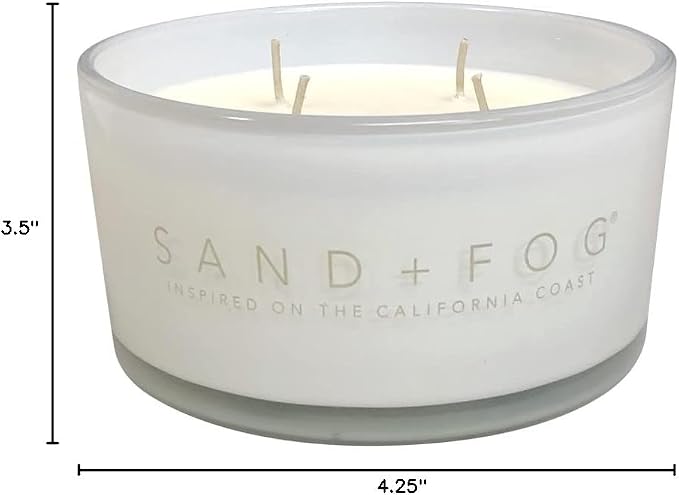 Sand + Fog Scented Candle - Tropical Citrus - Additional Scents and Sizes – 100% Cotton Lead-Free Wick - Luxury Air Freshening Jar Candles - Perfect Home Décor for Your Cocktail Table – 23 oz