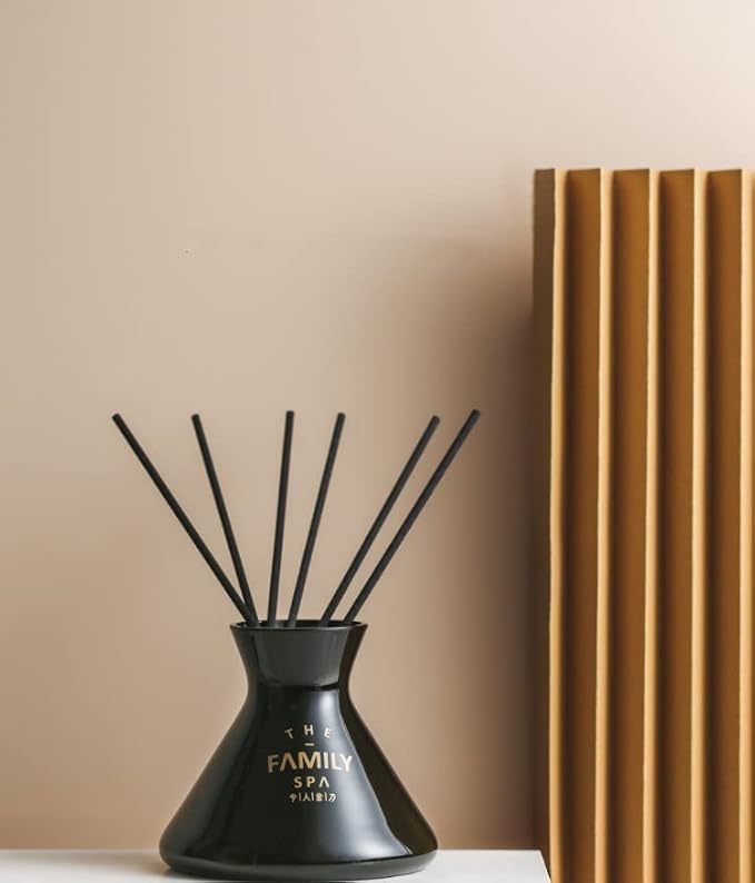 Reed Diffuser Sticks,Natural Rattan Wood Sticks,Reed Sticks,Essential Oil Aroma Diffuser Replacement Sticks for Aroma Fragrance (7.5“*3mm Black)