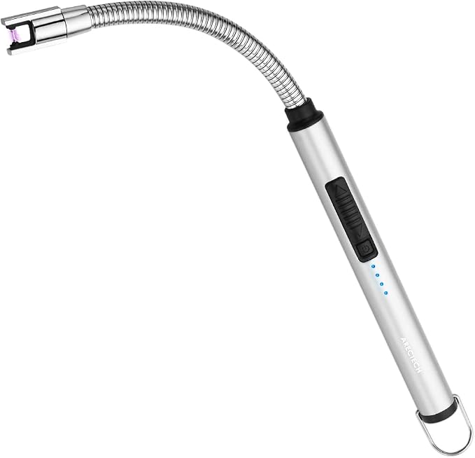 ARECTECH Electric Arc Candle Lighter Flameless Rechargeable USB Long Lighter for Candle Cooking BBQs Fireworks
