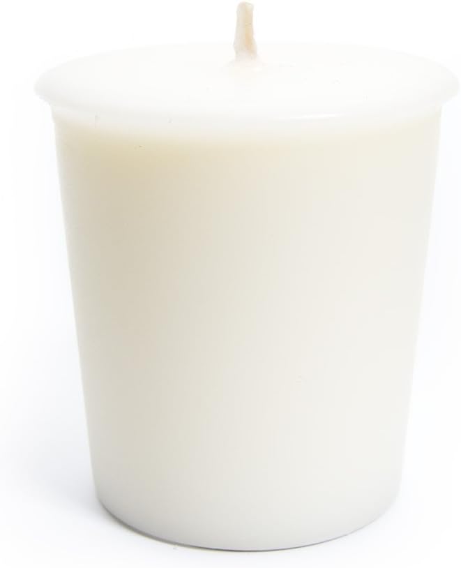 White Chocolate Mint Soy Votive Candles - Scented with Natural Fragrance Oils - 6 White Natural Votive Candle Refills - Bakery & Food Collection