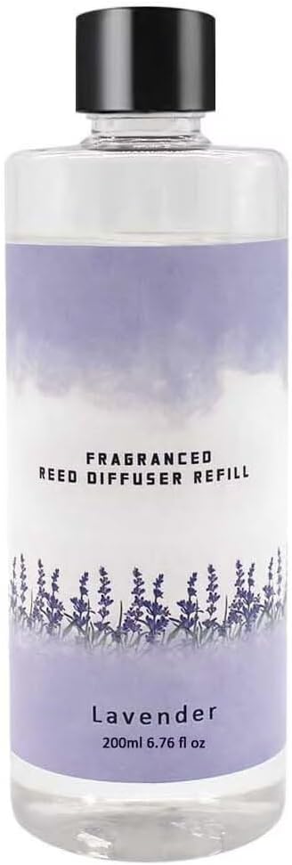 Scent Diffuser Oil Refill | 6.76 fl oz(200ml) Home Fragrance Defusers | Scented Aroma Essential Oil Reed Diffuser Lavender 200ml