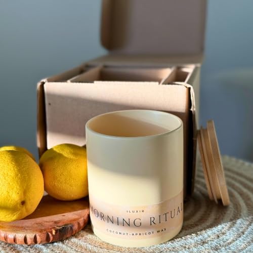 Palo Santo & Sandalwood Scented Candle,13 Oz Coconut Apricot Wax, Aromatherapy Candle for Yoga, Meditation & Morning Ritual, Non-Toxic Phthalate-Free, Vegan, Clean Burn- Perfect for Luxury Gift