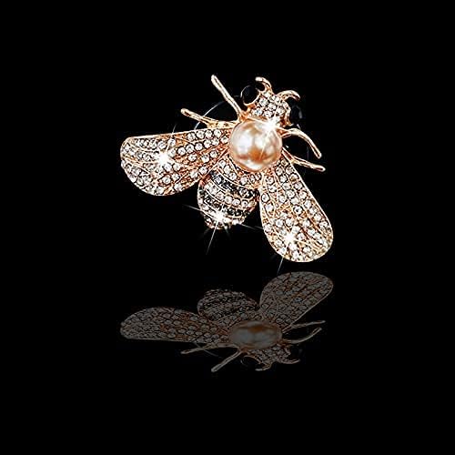 Bling Bee Crystal Car Air Fresheners - Rhinestone Diffuser Vent Clip Charms - Cute Car Decor for Women (Golden)