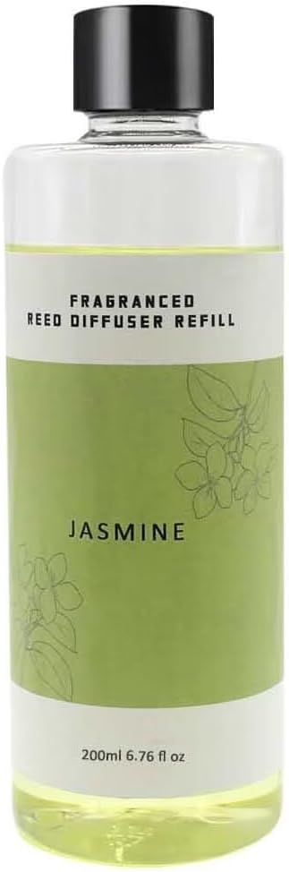 Scent Diffuser Oil Refill | 6.76 fl oz(200ml) Home Fragrance Defusers | Scented Aroma Essential Oil Reed Diffuser Jasmine 200ml