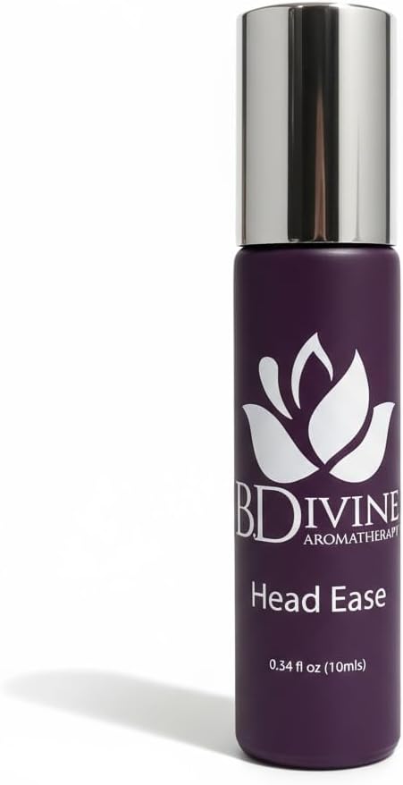 Essential Oil Roll-On – Natural Aromatherapy Blend in a Convenient Roller for Everyday Wellbeing (Head Ease)
