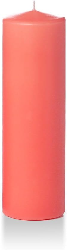 yummi 3" x 10" Coral Round Pillar Candles - 3 per Pack