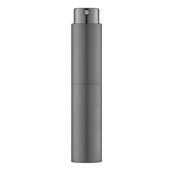 Tekson 10ml Travel Perfume Atomizer Refillable, Mini Cologne Spray Bottle Empty, Small Coffee Spray Bottle (Grey)