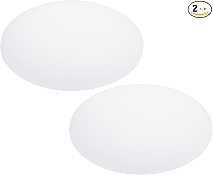 PATIKIL 11" Diameter Lampshade Diffuser, 2 Pcs 2mm Thick Round Diffuser Sheet for Drum Lampshades, Pendants Light, DIY Light Shield, Frosted White
