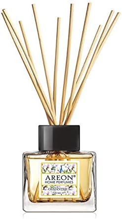 Areon Home Luxury Perfume Reed Diffuser + 10 Rattan Reeds, Osmanthus 50 ml