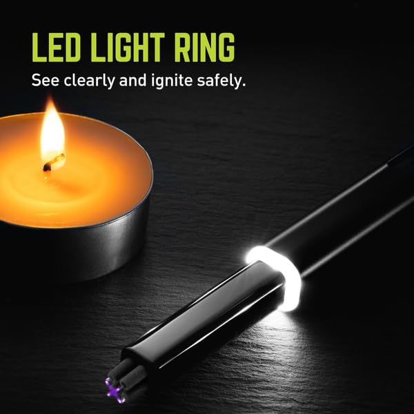 True Plasma Lighter Wand - USB-C Rechargeable, Flameless, Fuel-Free, Durable Aluminum, Impact Resistant, Includes Safety Lock Switch