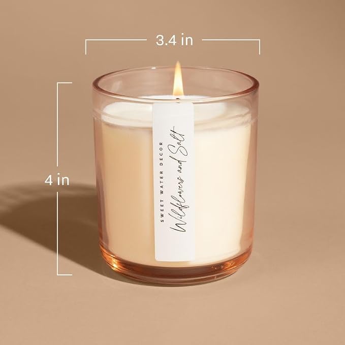 Sweet Water Decor Pumpkin Spice Candle, 12oz Sandstone Glass Jar, Autumn Scented Notes of Pumpkin, Cloves, & Buttercream, 50+ Hour Burn Time, Non-Toxic Soy Wax Blend, Poured in the USA, Cotton Wick