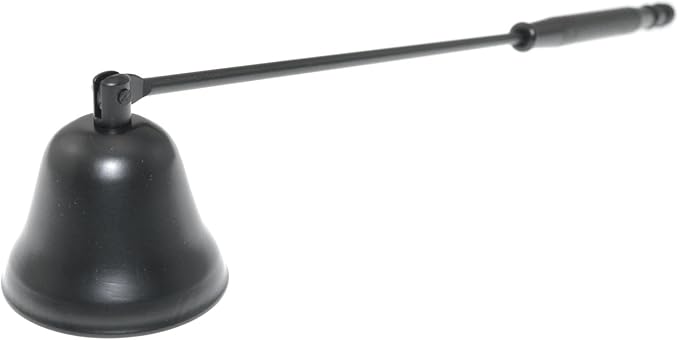 Horn Model Candle Extinguishing Cover 21cm Black Aroma Candle Tools Antique Style Stainless Steel with Long Handle Polished Wick Flame Snuffer