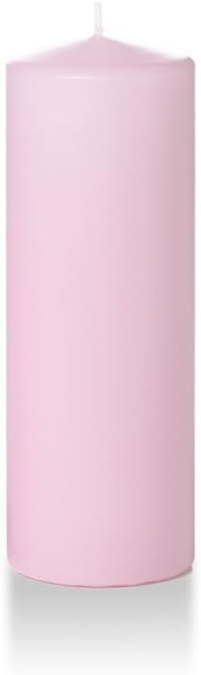 yummi 3" x 8" Blush Round Pillar Candles - 3 per Pack