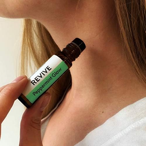 Peppermint Glow Roll-On by Revive Essential Oils - 100% Pure Therapeutic Grade, for Diffuser, Humidifier, Massage, Aromatherapy, Skin & Hair Care