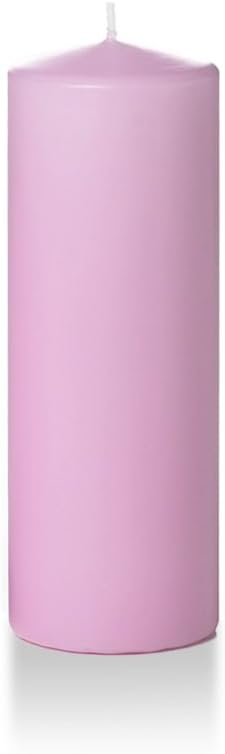 yummi 3" x 8" Violet Round Pillar Candles - 3 per Pack