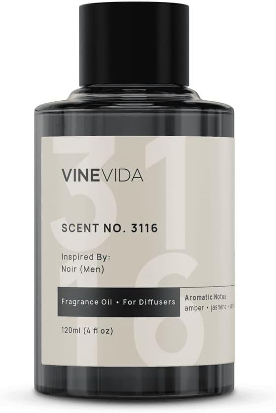 VINEVIDA [4 Oz] Inspired by: Noir (Men); Diffuser Oil Refill | Premium Scent Diffuser Oil for Home | Non-Toxic Fragrance