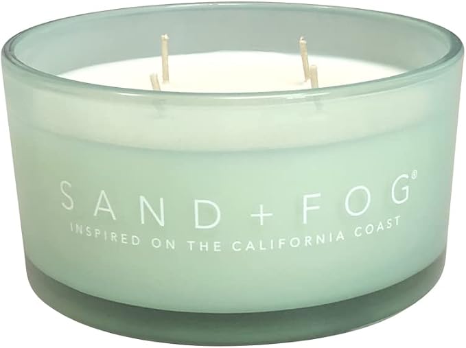 Sand + Fog Scented Candle - Eucalyptus Spa - Additional Scents and Sizes – 100% Cotton Lead-Free Wick - Luxury Air Freshening Jar Candles - Perfect Home Décor for Your Cocktail Table – 23 oz
