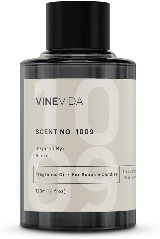 VINEVIDA [4oz] Scent No.1009 Fragrance Oil for Candle Making and Soap Making - Premium Candle Scents for Soy Candles