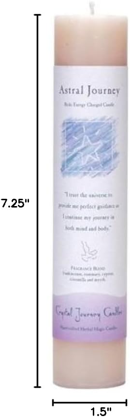 CRYSTAL JOURNEY Candle Pillar Astral Journey, 1 EA
