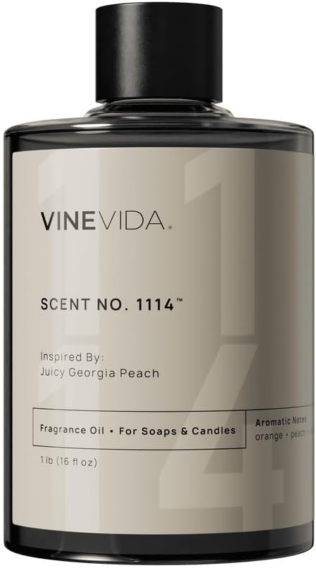 VINEVIDA [16oz] Juicy Georgia Fragrance Oil for Candle Making - Made in USA Scents for Soap Making - Natural Candle Fragrance Oil