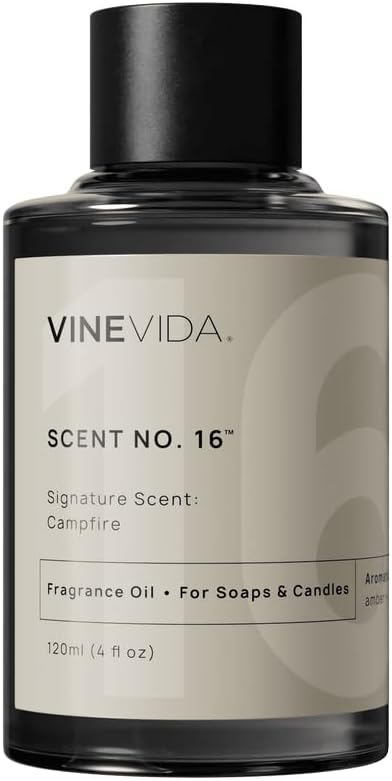 VINEVIDA [4oz] Campfire Fragrance Oil for Candle & Soap Making - Made in USA Candle Scents - Natural Fragrance Oil