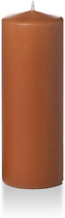 yummi 3" x 8" Toffee Round Pillar Candles - 3 per Pack