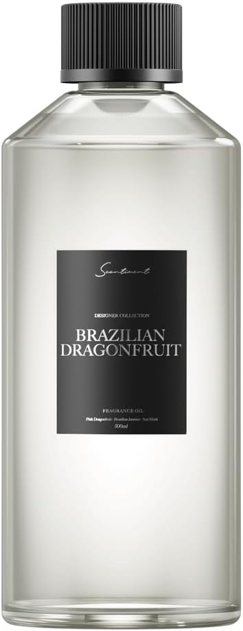 Scentiment Diffuser Oil – Brazilian Dragon Fruit | Dragon Fruit, Citrus & Soft Musk | Sweet, Fruity & Tropical Fragrance Oil for Cold Air Diffusers - 16.91 fl oz (500 mL)