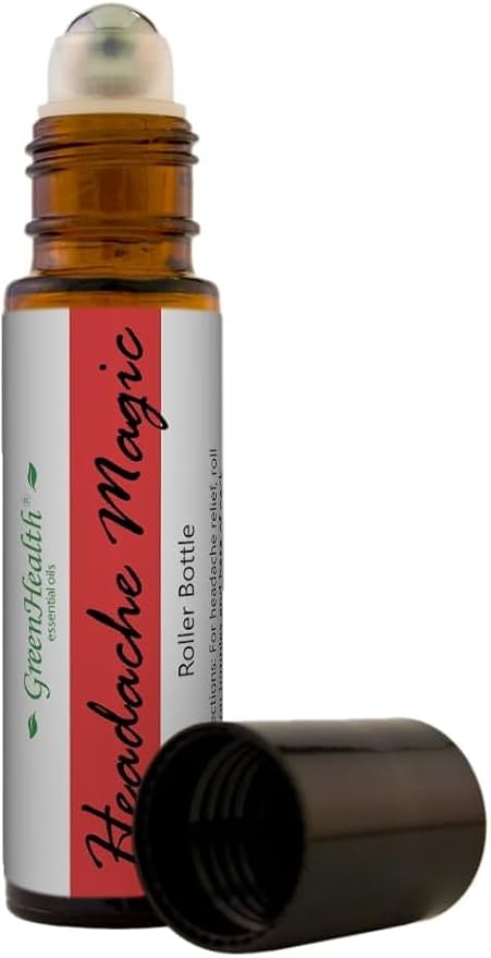 GreenHealth- Pre-Diluted Essential Oil Roll-On - Headache Magic 10 ml Roll On - Ready-to-Use