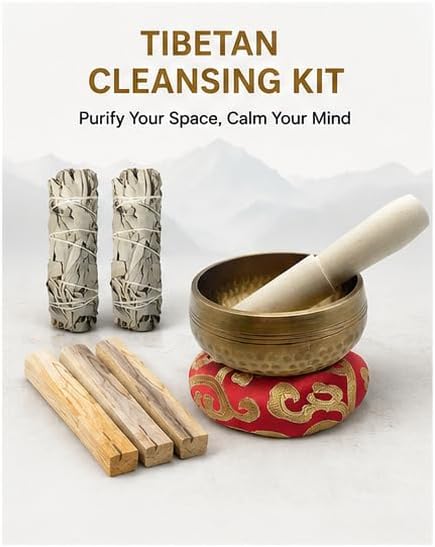 TOMOKO White Sage Smudge Product (Tibetan Singing Bowl), Healing, Purifying, Meditating, Incense & Cleansing!