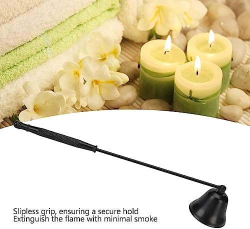 Candle Snuffer Set, Vintage Black Long Handle Stainless Steel Candle Snuffer for Safely Extinguishing Flames Minimal Smoke Home Decor