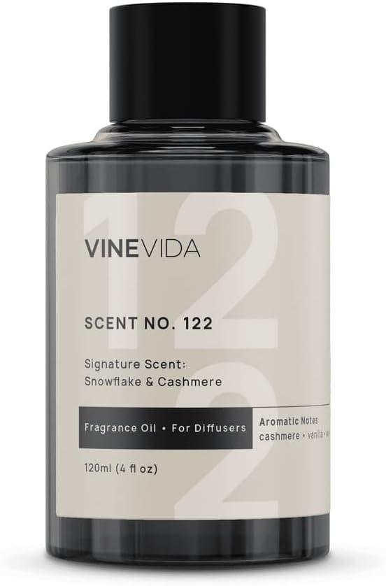 VINEVIDA [4 Oz] Inspired by: Snowflake & Cashmere; Diffuser Oil Refill | Premium Scent Diffuser Oil for Home | Non-Toxic Fragrance