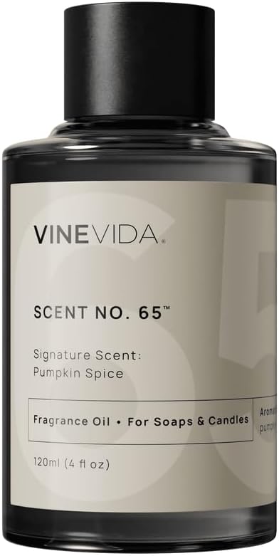 VINEVIDA [4oz] Pumpkin Spice Fragrance Oil for Candle Making and Soap Making - Premium Candle Scents for Soy Candles