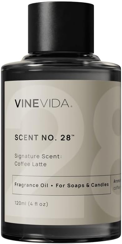 VINEVIDA 4oz Coffee Latte Fragrance Oil for Candle & Soap Making - USA Made Scents