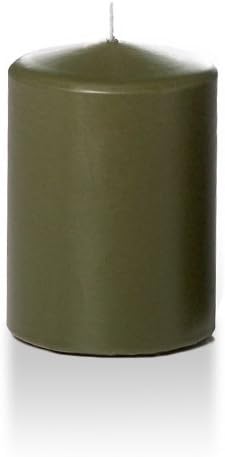 yummi 3" x 4" Olive Round Pillar Candles - 3 per Pack