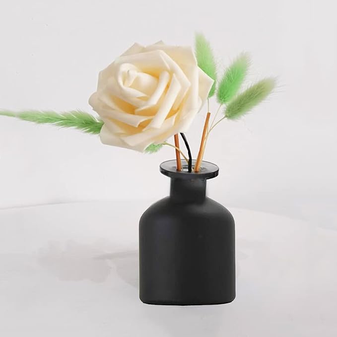 150ml 5oz Empty Glass Essential Oil Diffuser Bottle, Refillable Aromatherapy Fragrance Container, DIY Reed Diffuser Replacement Bottle for Home Office Decor