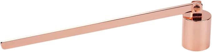 Candle Snuffer, Stainless Steel Elegant Candle Extinguisher with Long Handle, Straight Tube Candlesnuffers Extinguish for Tea Light Candles Fireplace Church Wedding Candle (Rose Gold)