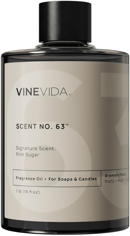 VINEVIDA [16oz] Pink Sugar Fragrance Oil for Candle Making Scents Soap, Perfume Oils, Soy Candles, Home Diffusers, Bath Scent Bomb, Linen Spray, Lotions, Car Freshies, ARTS-FOBP-PINK-SUG-16