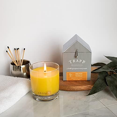 Trapp Signature Home Collection No. 4 Orange/Vanilla Poured Scented Candle, 7-Ounce