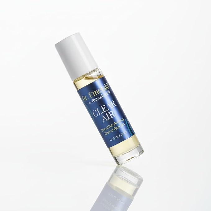 Dr. Emerald Clear Air Essential Oil Aromatherapy Blend Roll On - Fresh Botanical Oil with Eucalyptus, Peppermint & Pine - Pre Diluted Aromatherapy Roll On (10 ml / 0.33 oz, Clear Air)