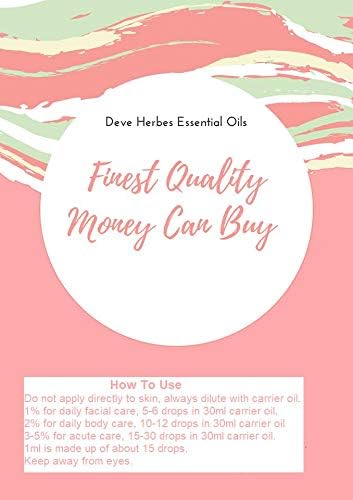 Deve Herbes Pure Coriander Essential Oil (Coriandrum sativum) Steam Distilled 30ml (1 oz)