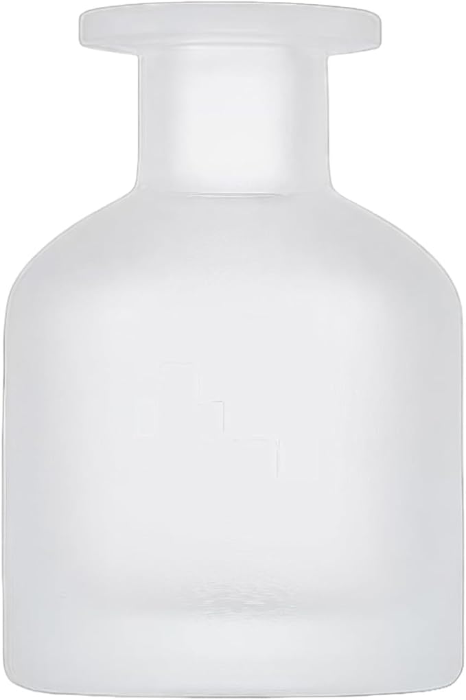 150 ml / 5 oz Matte Transparent Glass Diffuser Bottle, Empty Refillable Aromatherapy Container with Wide Opening, Replacement Jar for Essential Oil Sticks, Home Fragrance Decor