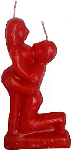 Red 5.75" Inch Domination Candle Kit with Man & Woman. Spells and Rituals - Kit Vela Dominación con Hombre y Mujer para Rituales y Hechizos.