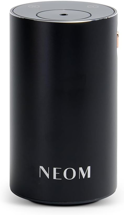 NEOM Wellbeing Pod Mini+ Essential Oil Diffuser, Black I Waterless and Wireless I Portable & Versatile - car, Office or Home I Up to 125 Hours of Natural Fragrance use per Charge