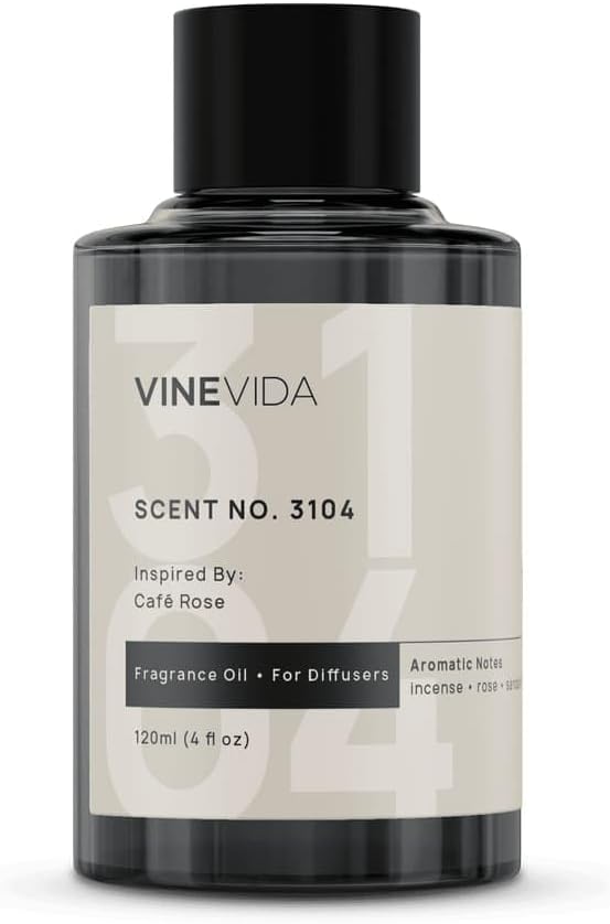 VINEVIDA [4 Oz] Inspired by: Café Rose; Diffuser Oil Refill | Premium Scent Diffuser Oil for Home | Non-Toxic Fragrance