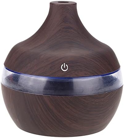 Portable Mini Humidifier for Bedroom, 300ML Ultra Quiet Cool Mist Air Oil Diffuser with 7 Colors Night Light for Baby, USB Charging